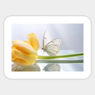 Butterfly Flower Nature Serene Tranquil Sticker